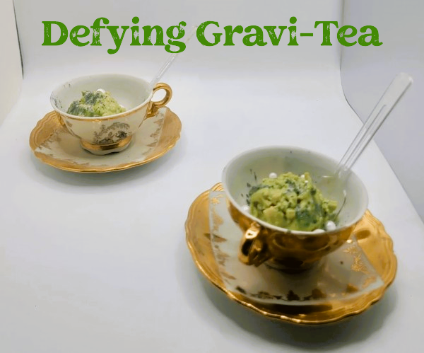 Rice Pudding defying gravi tea poster